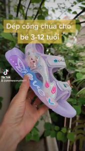 Dép Sandal Cho Bé Gái 3-12 Tuổi Xăng đan Dép Quai Hậu Công Chúa Đế Dẻo In Họa Tiết Màu Pastel Siêu Xinh