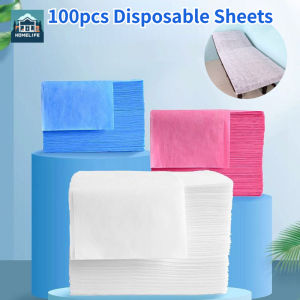 100pcs Disposable Beauty Salon Sheets Non-Woven Massage Bedside Pillow Single Lying Towel Disposable Hotels Spa Pad