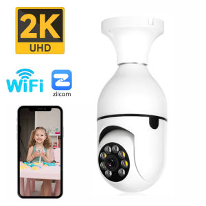 3MP Bulb E27 Surveillance Camera 1080P Full Color Night Vision Automatic Human Tracking Zoom Indoor Security Wifi Mini IP Camera