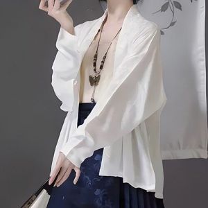 New Chinese Style Renovated Hanfu Skirt Set plus Size Womens Micro Fat MM Slimming High Waist A-Line Skirt Traditional Culture