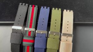 for SWATCH Watch Strap 17mm 19mm 20mm Canvas Nylon Watchband Men Women Bracelet Black Green Military Sport Replacement Wristband