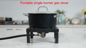 SaDual Burner Gas Stove Double Furnace Camping Stove with Angle Steel Outdoor Home Bracket Stove Single/Double Burner Stove Furnace Desktop Gas Range Outdoor Household Energyving Installation-free Outdoor/home use Double Furnace