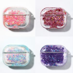 Glitter Liquid Quicksand Hard Case for Apple Airpods 4 Pro 2 Generation Headphone Cover for AirPods Pro 3 2 1 Earphone Accessories