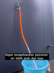 Sambungan Selang Air Flexible Ekstensi Penyambung Keran Air Universal 360 Derajat Bahan Silikon 18Cm Extension Wastafel Cuci Piring