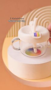 COCONI Rainbow Joy Cup | Gelas Cangkir dengan Sedotan Anak Bayi Tritan BPA FREE FOOD GRADE