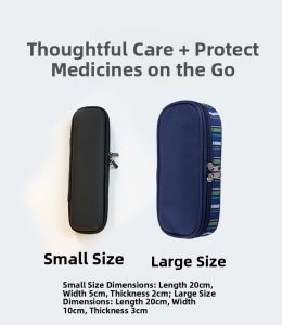 Portable Insulin Medicine Cold Pack Ice Bag Mini Cooler Bag Travel Camping Outdoor Activities Refrigeration Bag EVA Material