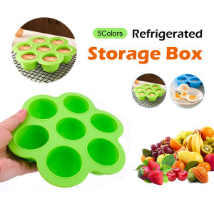บล็อคซิลิโคนใส่อาหารแช่แข็ง บล็อคซิลิโคนเก็บอาหารเด็ก7หลุมBaby Silicone Blockพร้อมฝาปิด นึ่งได้ เข้าเตาอบ+ไมโครเวฟได้ ฟรีซเก็บอาหารเด็กอ่อนMY274