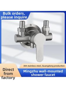 FENGHONGTAO | 304 Stainless Steel Surface Mounted Shower Set Brushed Adjustable Mixer