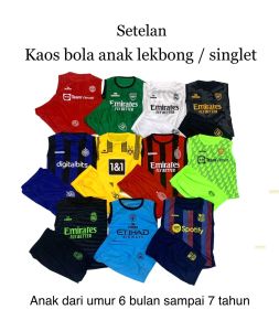 Setelan Singlet Bola anak terbaru / Kaos Bola anak tanpa lengan / Singlet Bola anak termurah