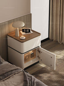 SAMEDREAM | Bedside Table With Safe Lock Compact Storage