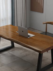 For Home Solid Wood Long Table Solid Wood Desk Writing Desk Minimalist Modern Desktop Loft Long Table Computer Desk Desk