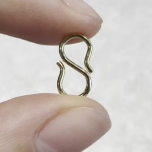 20pcs Stainless Steel Gold Color S Shape Clasps DIY Necklace Hooks Connectors