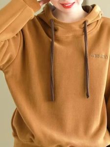 QIAOXIZI | Casual Loose Warm Thickening Hoodie Outerwear