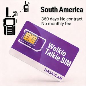 Walkie Talkies SIM Card South America No Contract 1GB/360 Days IoT Roaming 3-Size SIM for PTT Radios for K500 Etc.