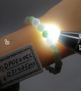💘100% Authentic Brand New Set "A" grade Burmese jade bracelet lovely tri-colours beads unique combination green-blue-lavander very high translucency icy appearances clean and clear beads lustrous surface 95%> perfection rare collectable item