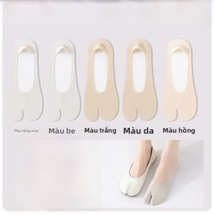 MiiOW | Tất thuyền tách ngón cotton chống trượt cho nữ mùa hè Tất ngắn vô hình Tất cao su hai ngón MiiOW Thiết kế đơn giản