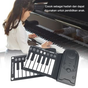 Berlatih untuk pemula 49 kunci fleksibel piano musik portabel silikon bergulir musik elektronik keyboard lembut elektronik musik elektronik Elektrik Piano Keyboard Foldup/Mini Electric Folding Piano 49 tuts