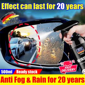 Windscreen Rain Repellent Anti fog spray Effect can last for 20 years watermark remover 500ml 车镜防雨水 玻璃油膜去除剂 Anti Fog & Rain for 20 years windscreen cleaner Mirrors are protected from rain car glass oil film remover Nano-coating Car mirror anti rain