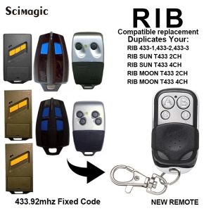 RIB SUN T433-2CH T433-4CH RIB MOON T433-2CH T433-4CH 433-1 433-2 Garage Door Remote Control Duplicator 433MHz Fixed Code