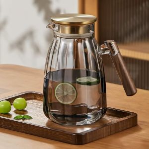 SHUDUODUN | Thickened Large Capacity Aesthetic Cooling Water Pitcher Set Glass Fruit Tea Pitcher