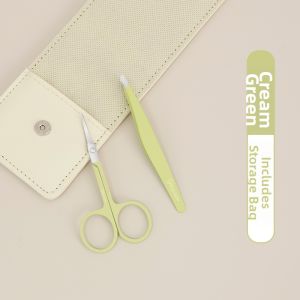 Brainbow | High Precision Stainless Steel Eyebrow Scissors and Tweezers Set
