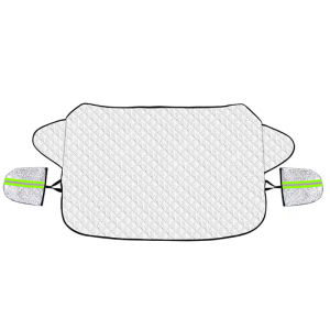 Windshield Cover for Ice and Snow for Snow Ice UV Mirror Protector Windproof Sunshade Cover for Cars common to most cars