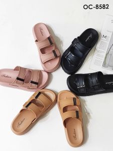 OCTAVIA Sandal Slide Slip On Wedges Soft Wanita OC-8582 (FREE BOX)