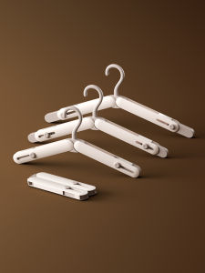 FaSoLa Portable Travel Retractable Plastic Clothes Hanger Folding Laundry Drying Utility Multifunctional Business Trip Essential