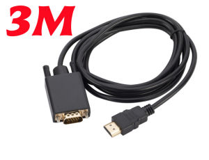 Cáp Chuyển Đổi HDMI-Tương Thích HDMI Sang VGA 1.8M/3M FHD 1920*1080P Bộ Chuyển Đổi Âm Thanh Video Cho Máy Tính Để Bàn Laptop PC Màn Hình TV Máy Chiếu