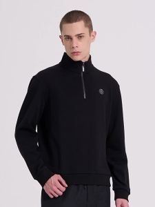 Rare | Áo Hoodie Dày Có Cổ Mở Ngực Kéo Nửa Thu Đông