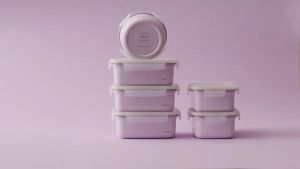 Hộp đựng thực phẩm trữ đông inox 304 Edelkochen Edellock Collection – Màu Lavendar