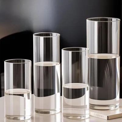Acrylic Glass Imitation Flower Vase High Model Living Room Long Branch Transparent Decorative Accessories for Home And Office