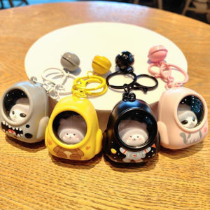 Cute Teddy Bear Backpack Night Light Keychain 3D Atmosphere Lamp