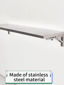 Folding kitchen shelf with 304 stainless steel wall mounted storage rack and storage rack to save space Stable triangular bracket sturdy and durable