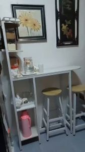 (No chair)Bar table with storage rack/partition cabinet/sofa side table/bar cabinet/entrance bar