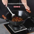 ZHONGFU | หม้อเหล็กหล่อสองหู ลายเต่า สไตล์คลาสสิก สำหรับทำอาหารและตุ๋นที่บ้าน. 