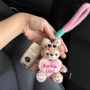 Cute Duffy Bear Pendant Bear Keychain Plush Doll Shirley Rose Bag Ornaments Girl Doll Gift