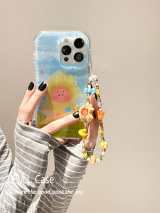 Ufull Cute Cartoon Sky Grass Star Little Man  16Promax Phone Case Full Protection Womens Model Compatible Silicone Anti-Fall Protective Cover