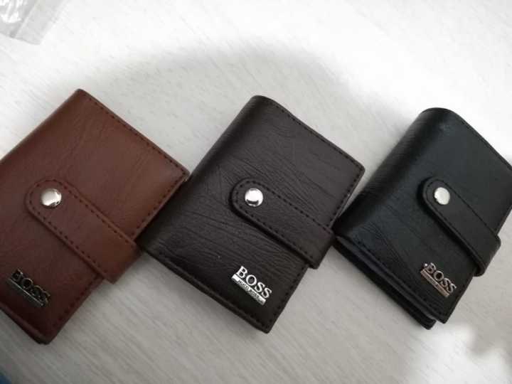 Wishera Dompet Kartu Card Holder Kancing Hugo Boss Lazada