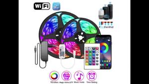 Vogliovoi | 30M 12V Smart Wifi RGB Led Strip Lights Magic Home APP Control Led Tape Light Remote For Room Led Decoration