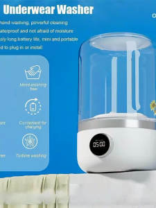 2025 Cordless Ultrasonic Mini Washer Portable Rechargeable Laundry Cup for Underwear Socks Baby Clothes Apartment Use