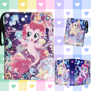 New Arrival My Little Pony Card Binder Large Capacity Jiugongge Favorites Gift Huiyue Card Storage Book Leather Zipper