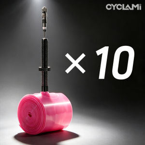 10 Pcs CYCLAMI Bike Inner Tube Stainless Steel Valve French Presta Pink TPU For Road Bicycle Tire 700C 700 x 18 23 25 28 30 32 C