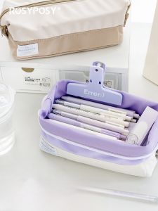 RosyPosy Large Capacity Pencil Case Elementary School High Aesthetic Ins Style Stationery Bag Boys And Girls Version Childrens Pencil Box Anti-Loss Abstract Niche No Collision Model