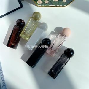 Portable High-End Colorful 30ml Spray Bottle Square Press Replacement Glass Cosmetic Makeup Splitting Empty Bottle