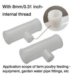 4Pcs/Lot multifunctional straight tube plastic straight tube inner diameter 20mm with 8mm/0.31 inch internal thread