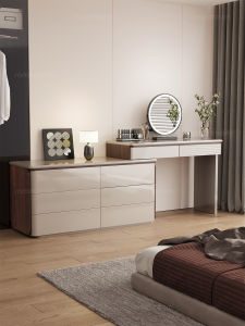 SAMEDREAM | Modern Luxe Solid Wood Bedroom Makeup Vanity Foldable With Drawer Storage