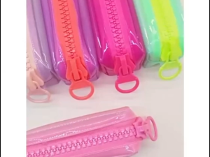 Zipper Transparent Pencil Case Glossy Waterproof Pastel Pouch Portable Pencil Case、Makeup Organizer