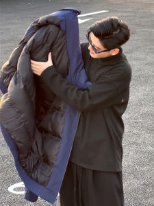 Mens Short Flight Jacket down Jacket Waterproof Windproof Cotton Polyester Blend Warm Baseball Style Coat American Style