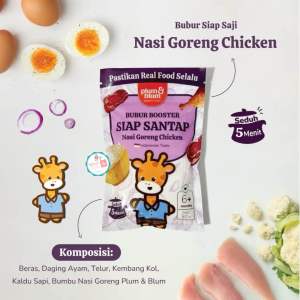 Plum & Blum Bubur Booster Siap Saji 50GR | Bubur MPASI Bayi BB Booster 6 Bulan Ke Atas 6m+